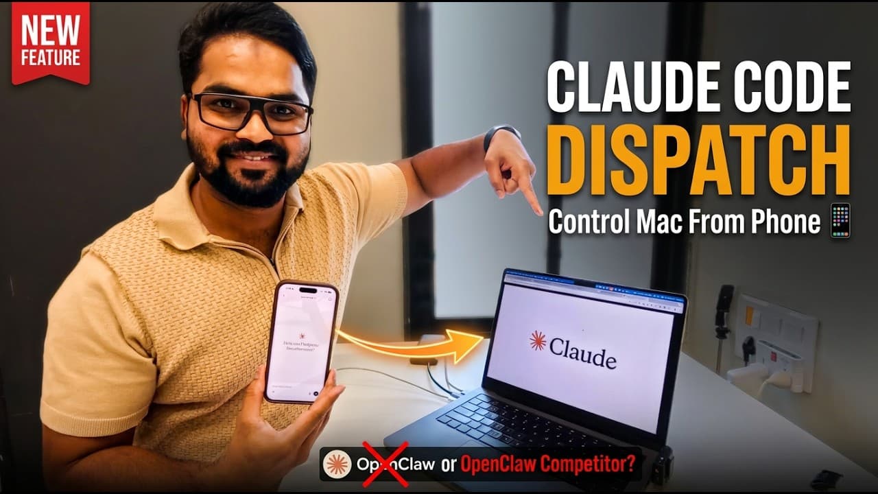 Claude Dispatch Tutorial: Control Your MacBook Remotely from iPhone - OpenClaw Alternative